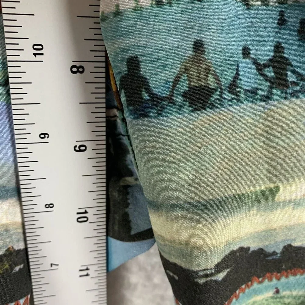 Quiksilver Swim Trunk Shorts Boys 26 Multicolor Printed Eddie Aikau Lace-Up 6490